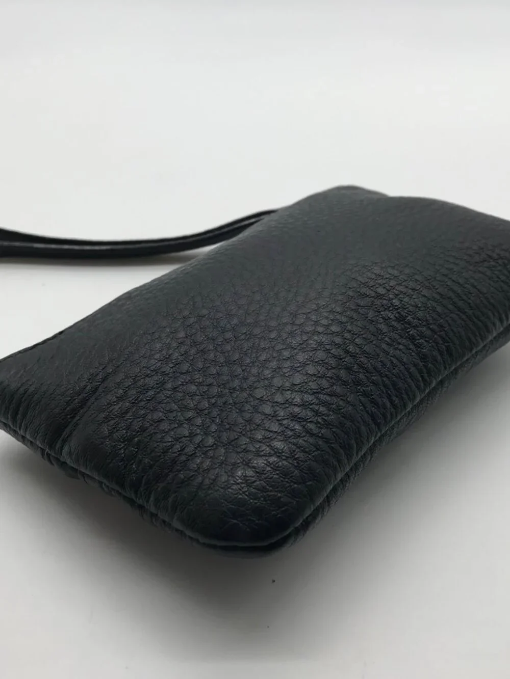 Kate Spade Black Pebbled Leather Cobble Hill Bee Wristlet